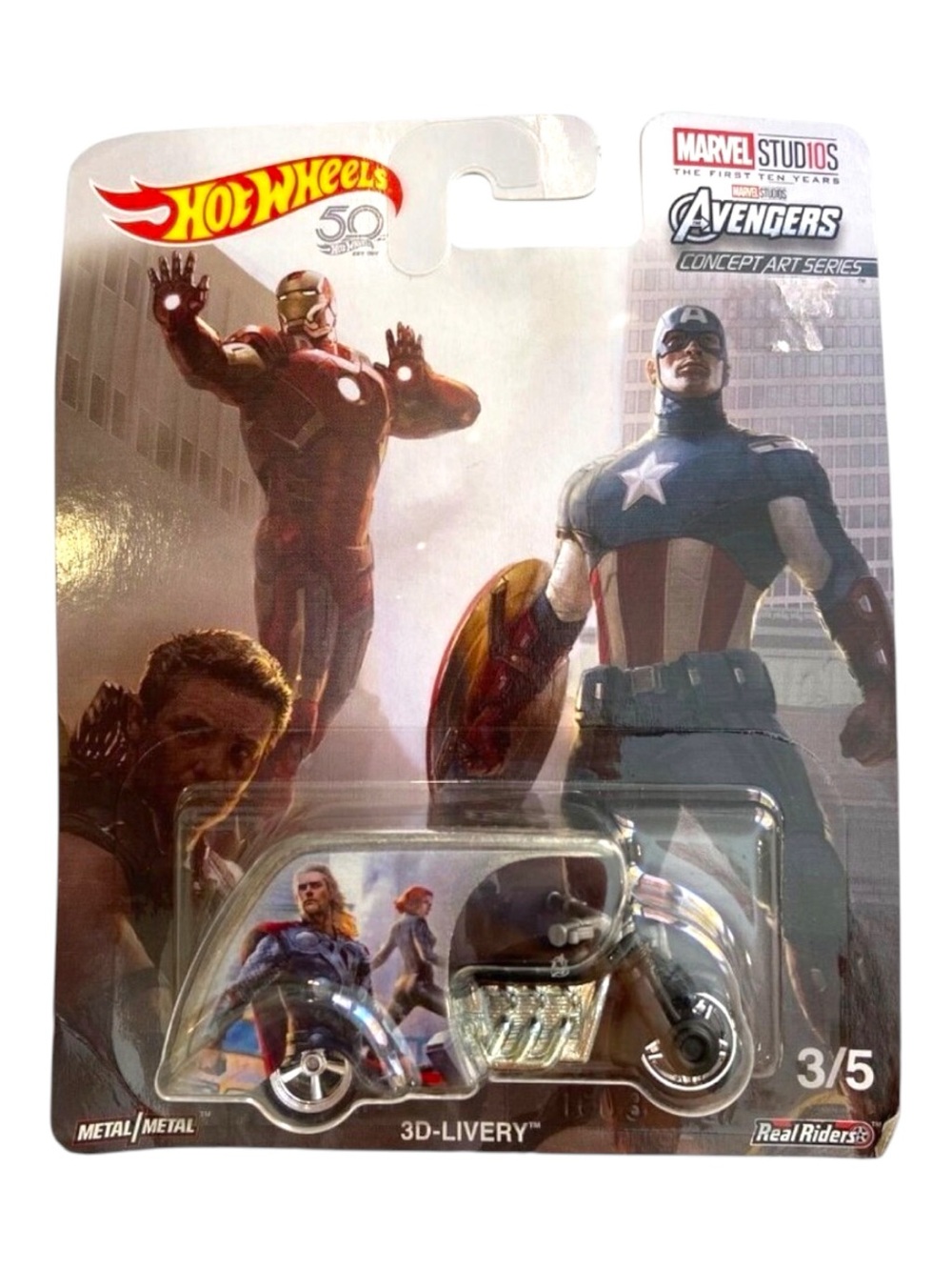 Hot Wheels Marvel Avengers Concept Art Series 3D-Livery Die-Cast Collectible